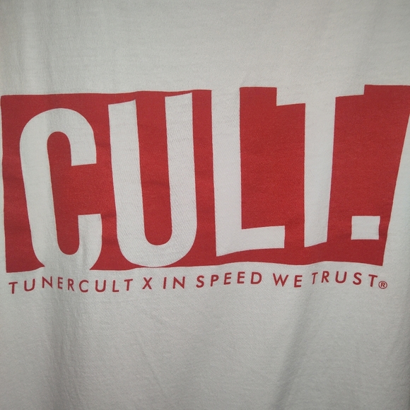 Tuner Cult Men's Size XL White Print Tee Shirt - Picture 3 of 6